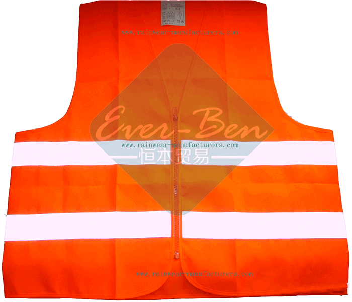 safety vest with zipper-firefighter traffic safety vests supplier